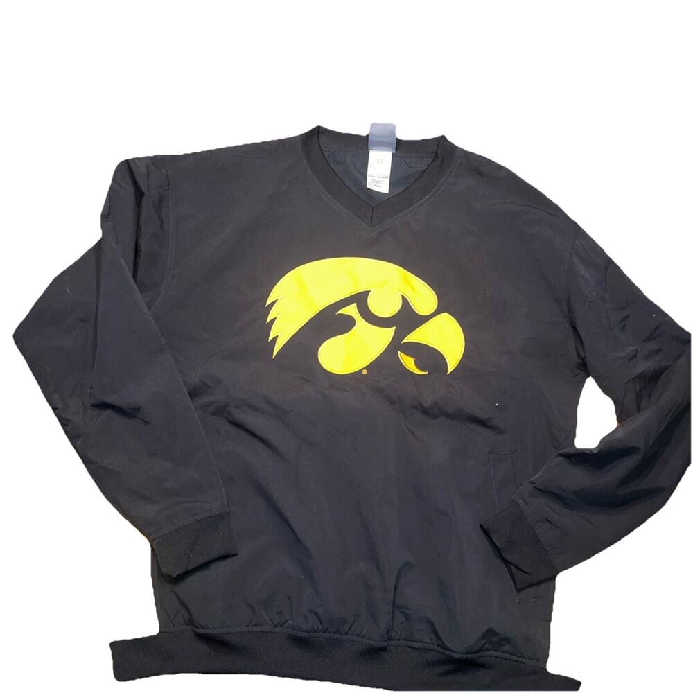 Iowa Hawkeyes Pullover Windbreaker Size Large Tiger hawk